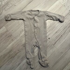 L'Oved Baby Organic Cotton Gray Boy Girl Onesie 0-3M